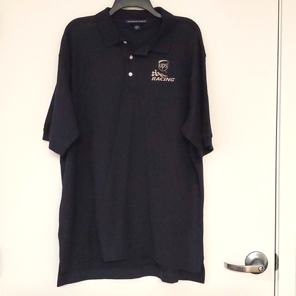 Devon & Jones Other - UPS Racing Black short sleeve polo Commemorative shirt XL Souvenir Ltd. Ed.